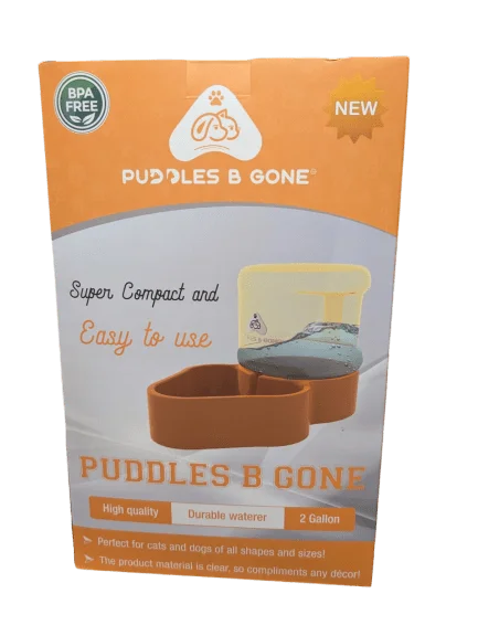 Puddles-B-Gone Smart Gravity Water Dispenser Orange Box